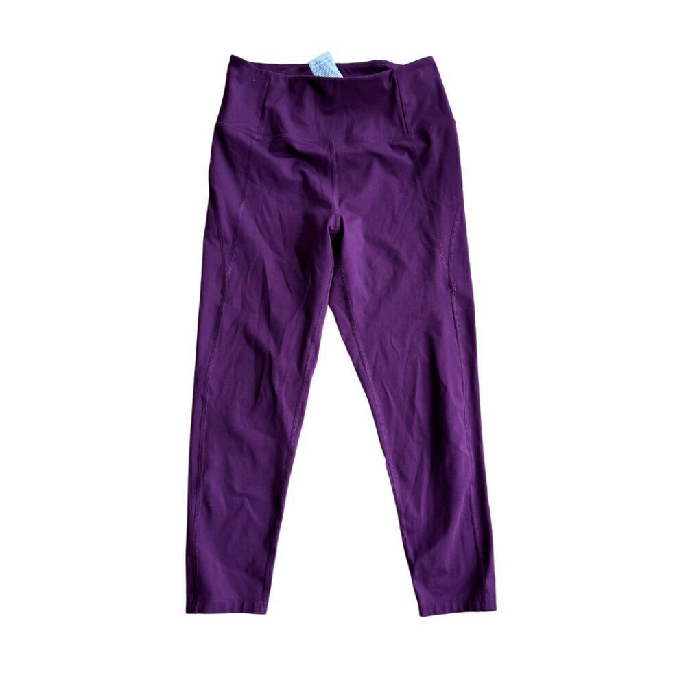 Girlfriend Collective Womens Purple High Waist Fitted Athletic Leggings Medium